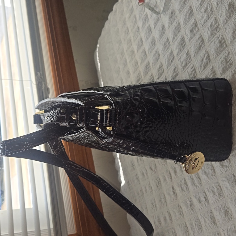 Brahmin Hillary Cocoa Ombre Crocodile-Embossed Crossbody Bag - Picture 7 of 8